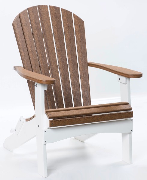 Berlin Gardens Comfo Back Folding Adirondack Chair Natural Finish